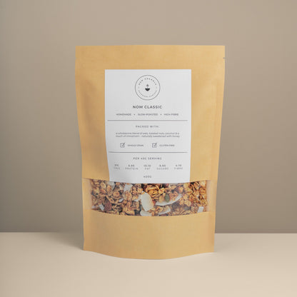 Nom Classic artisan Nom Granola small batch handcrafted granola bag Leicester UK